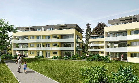 Giebeldachhaus mit Wiese